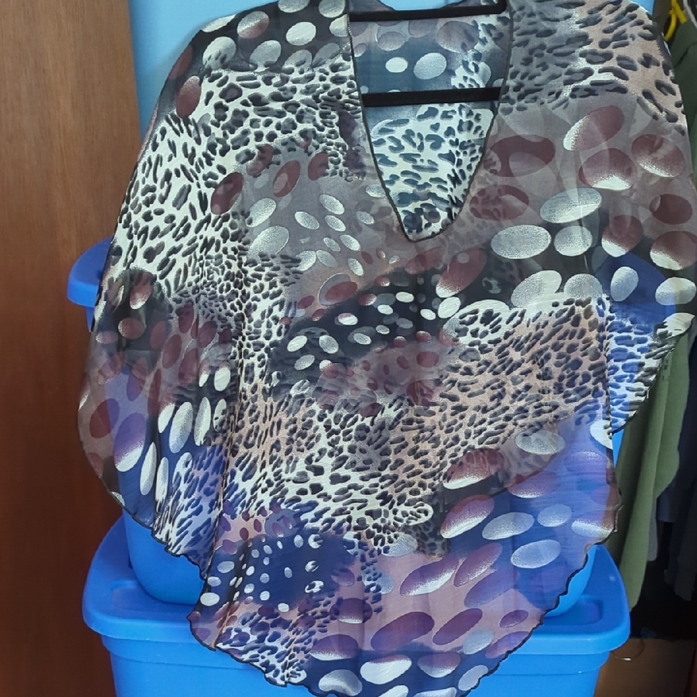 Leopard Print Women's Poncho